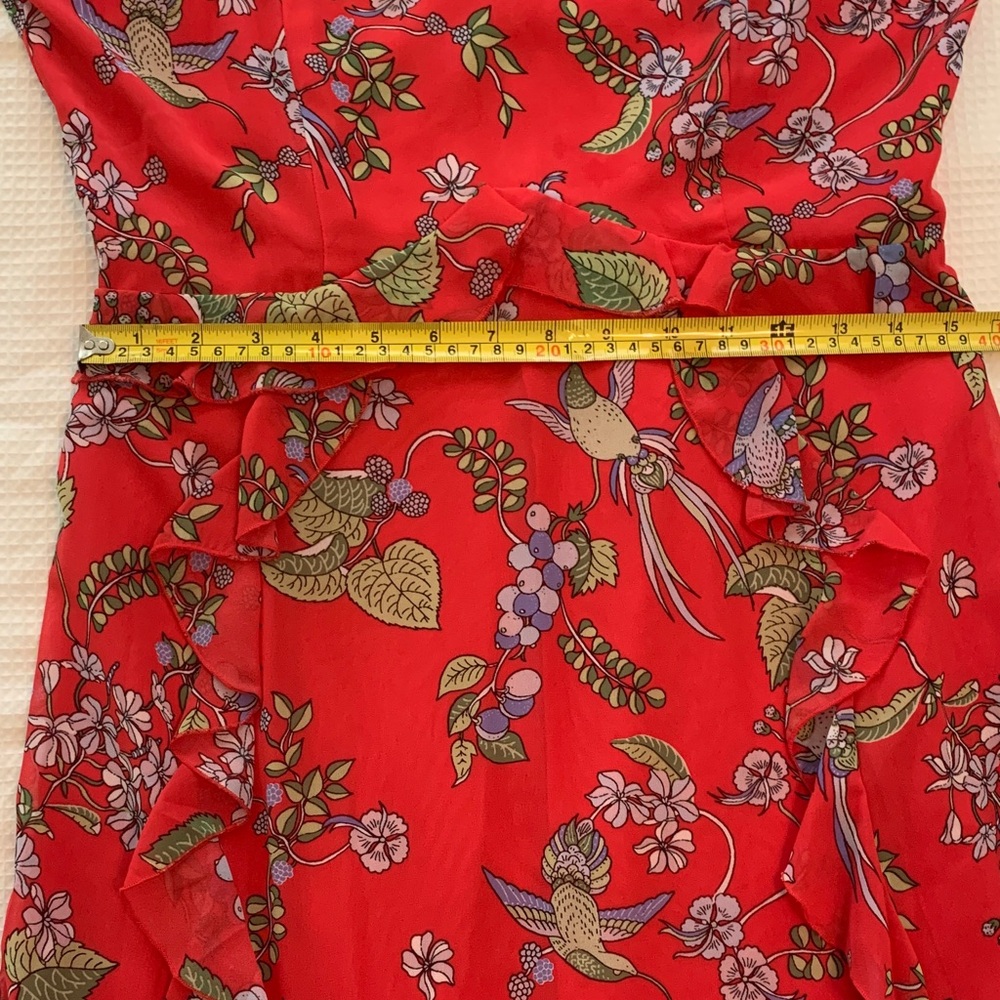 Nanette Lepore Red Floral Maxi Dress size 6 - Picture 9 of 12